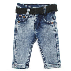 Newborn Boys Denim Pant - Mid Blue