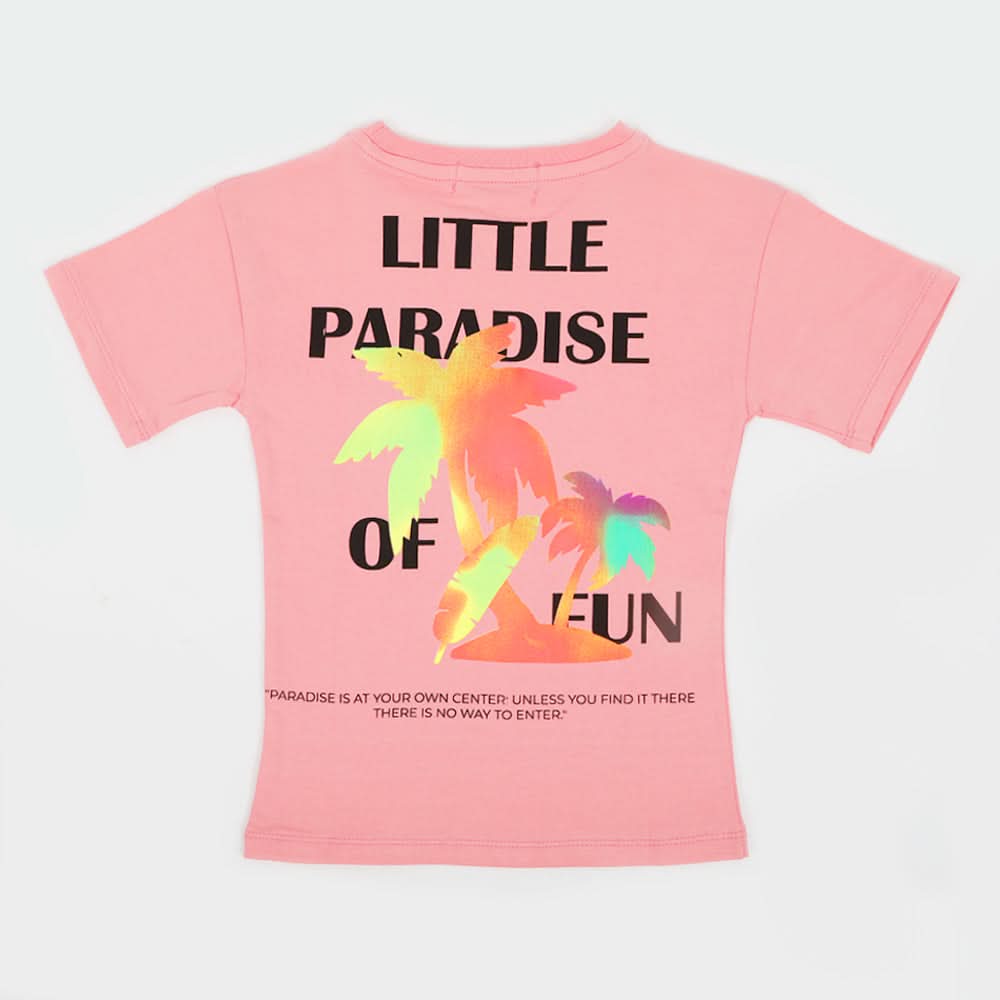 Eminent Girls Half Sleeves T-Shirt - Pink, Girls T-Shirts, Eminent, Chase Value