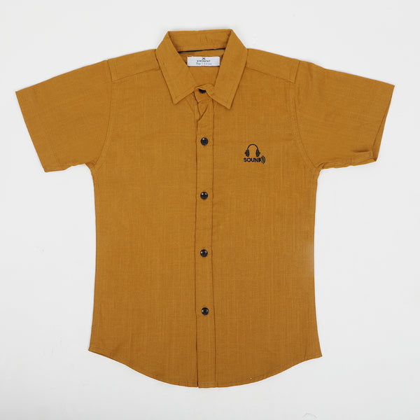 Eminent Boys Casual Half Sleeves Shirt - Mustard