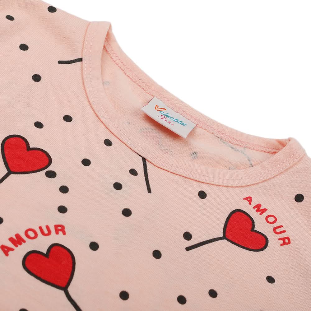 Girls Full Sleeves T-Shirt - Pink, Girls T-Shirts, Chase Value, Chase Value