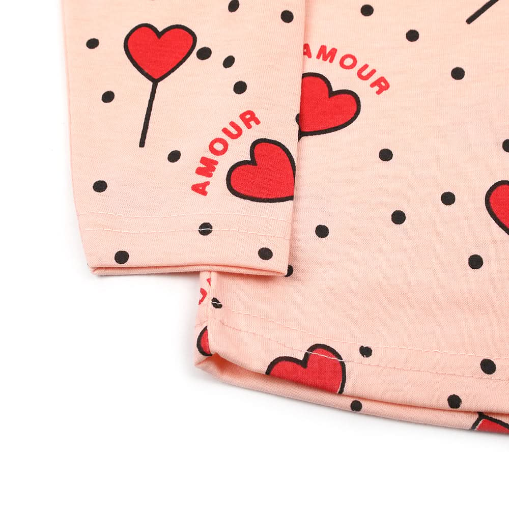 Girls Full Sleeves T-Shirt - Pink, Girls T-Shirts, Chase Value, Chase Value