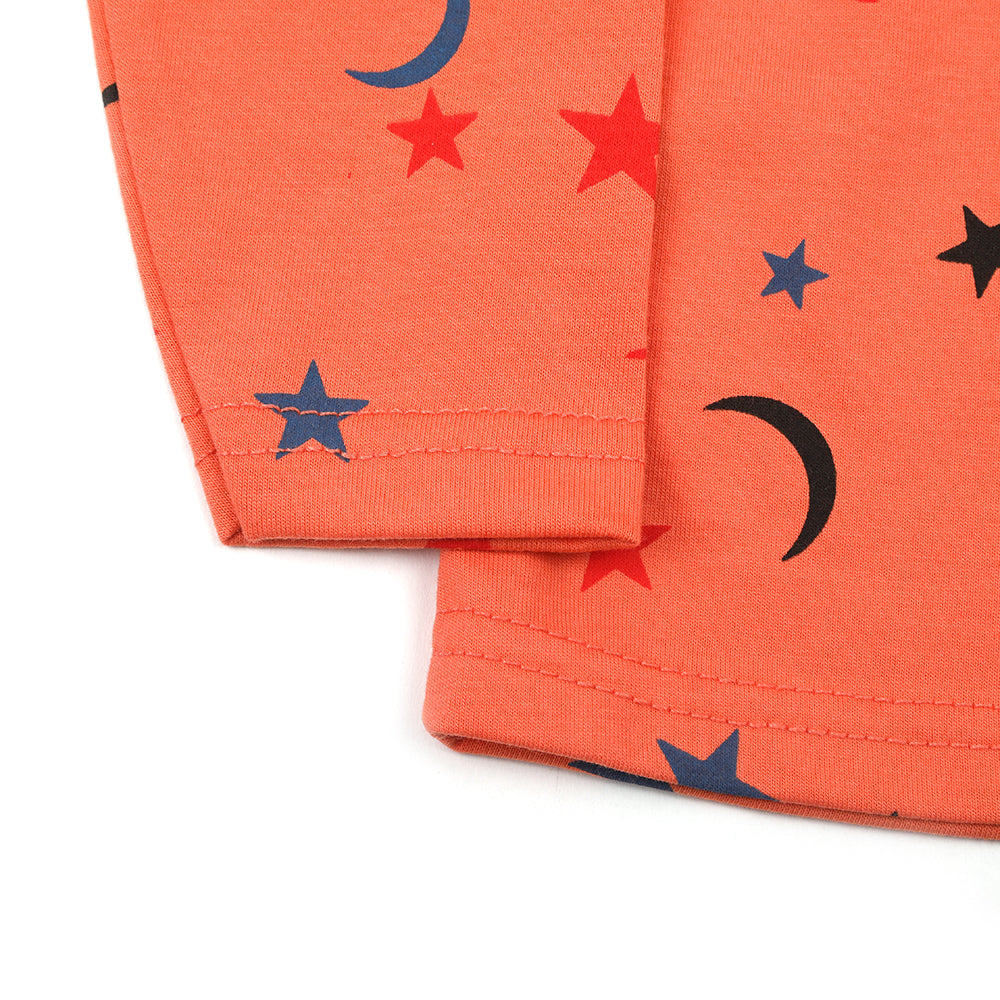 Girls Full Sleeves T-Shirt - Peach, Girls T-Shirts, Chase Value, Chase Value