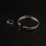 Women's Fancy Kara With Ring - Silver, Women Bangles & Bracelets, Chase Value, Chase Value