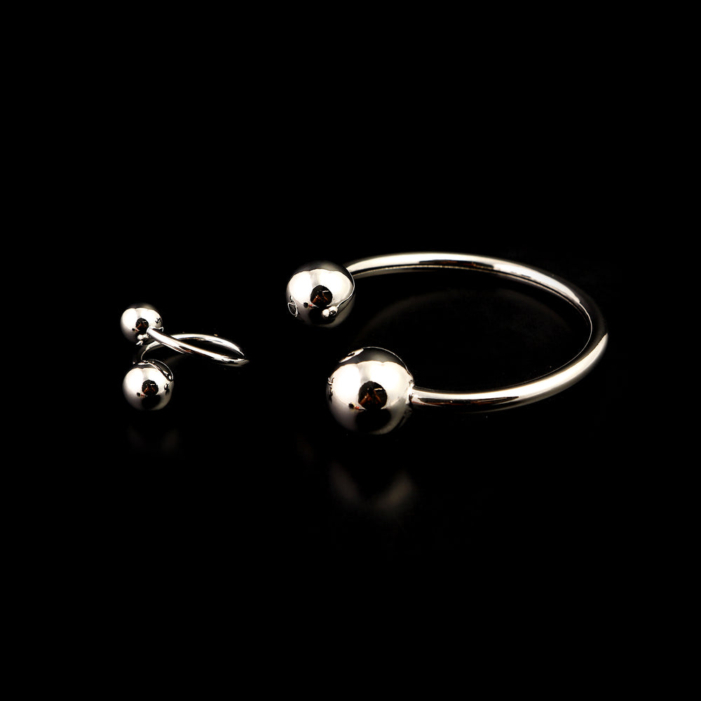 Women's Fancy Kara With Ring - Silver, Women Bangles & Bracelets, Chase Value, Chase Value