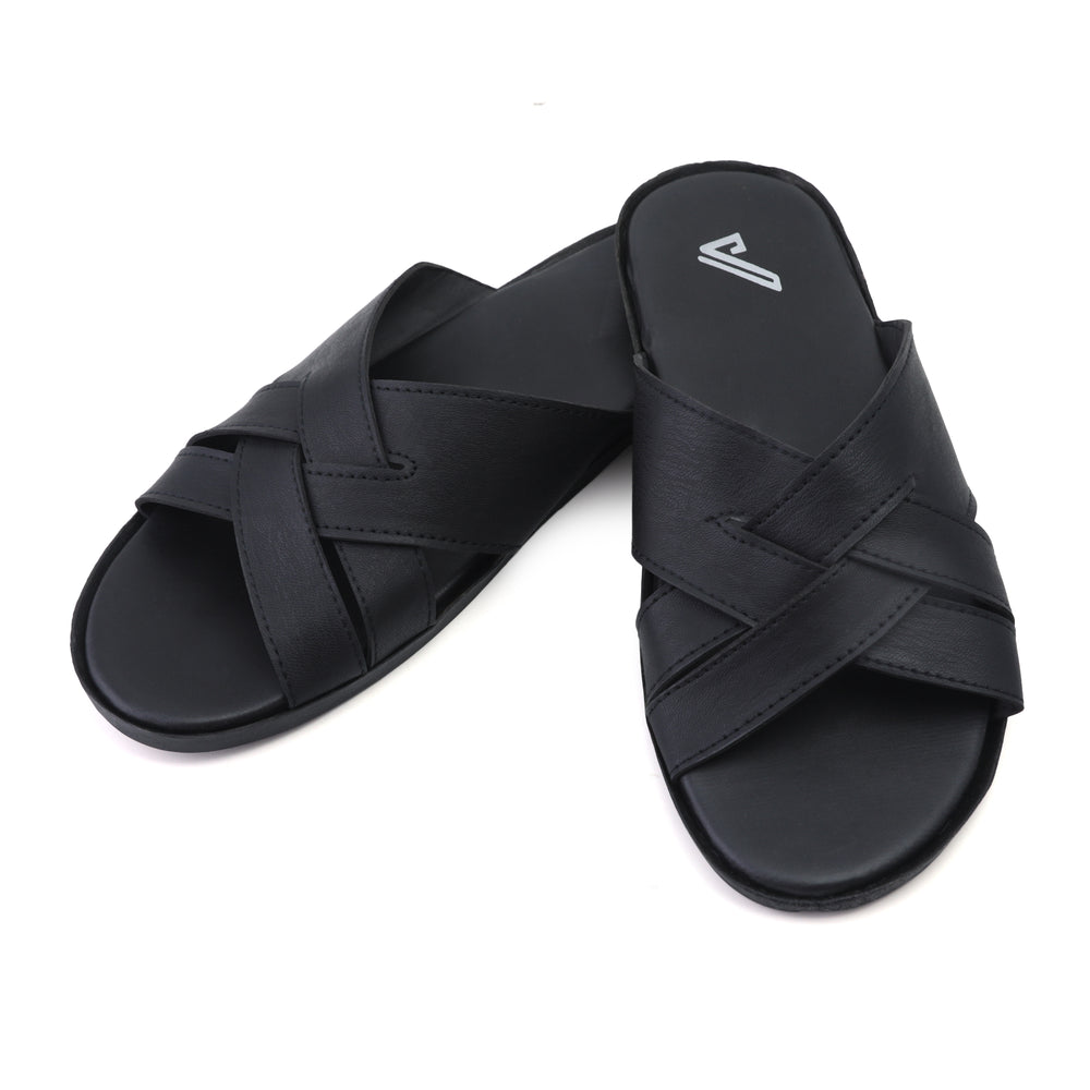 Valuable Men's Slipper - Black, Men's Slippers, Chase Value, Chase Value