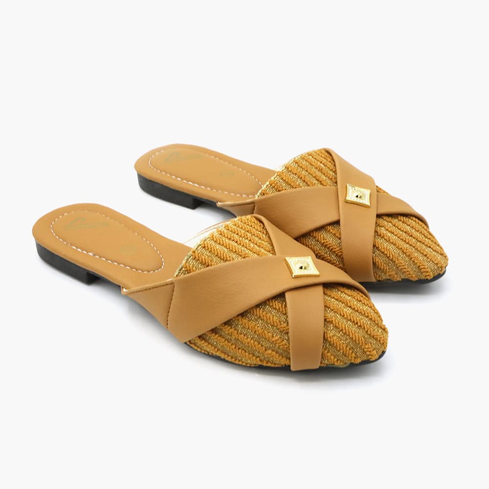 Women's Banto Slipper - Mustard, Women Slippers, Chase Value, Chase Value