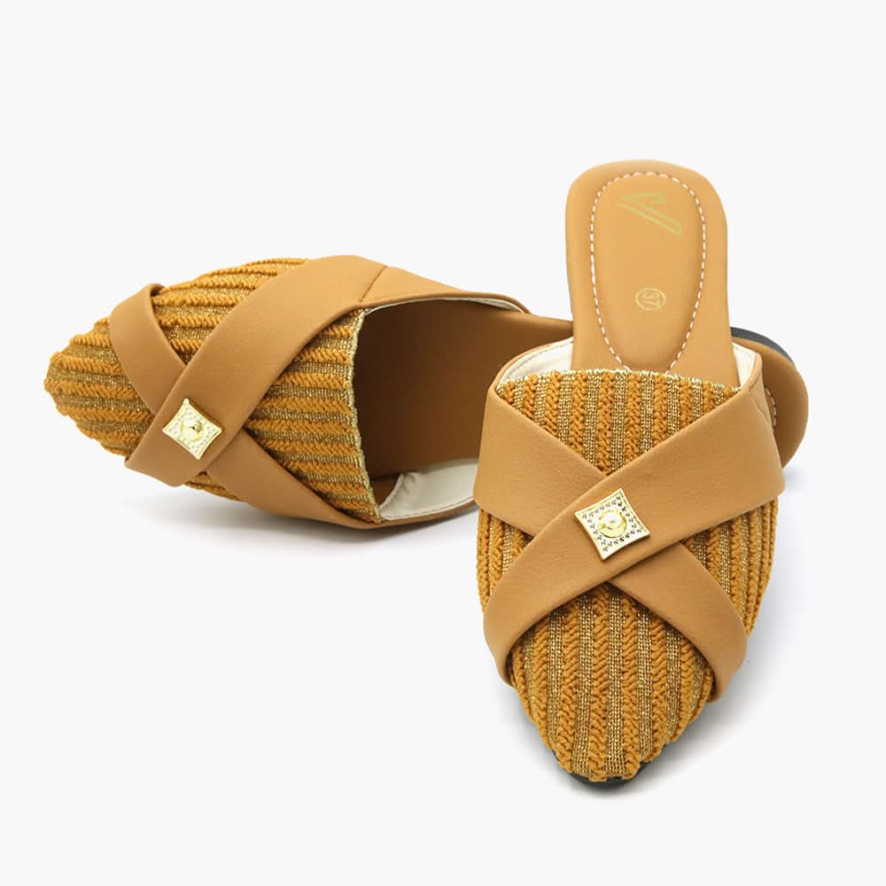 Women's Banto Slipper - Mustard, Women Slippers, Chase Value, Chase Value