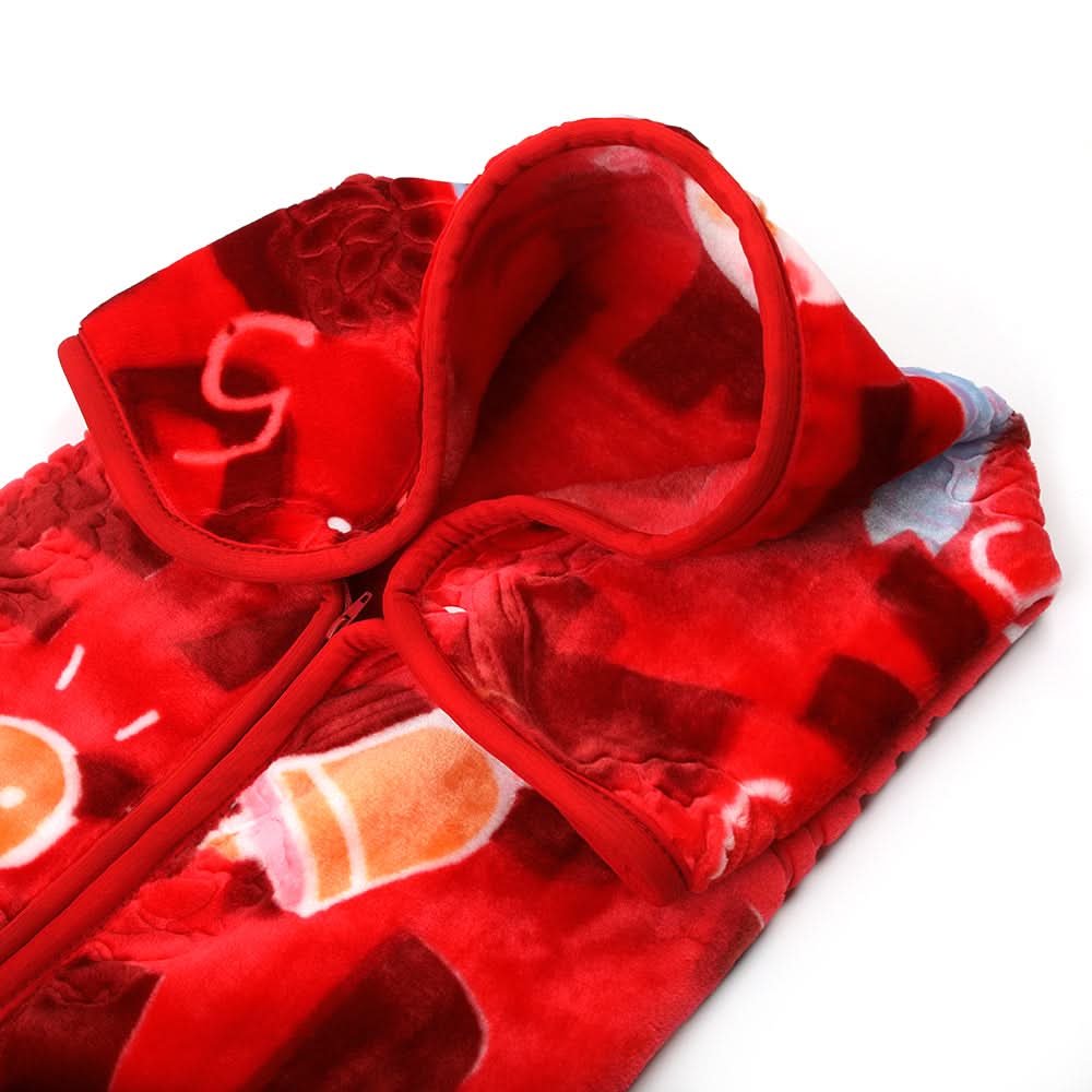 Baby Zipper Blanket - Red, Kids Blanket, Chase Value, Chase Value