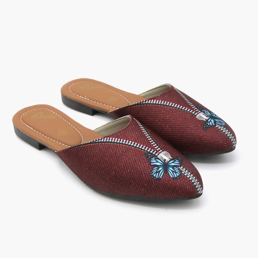 Women's Banto Slipper - Maroon, Women Slippers, Chase Value, Chase Value