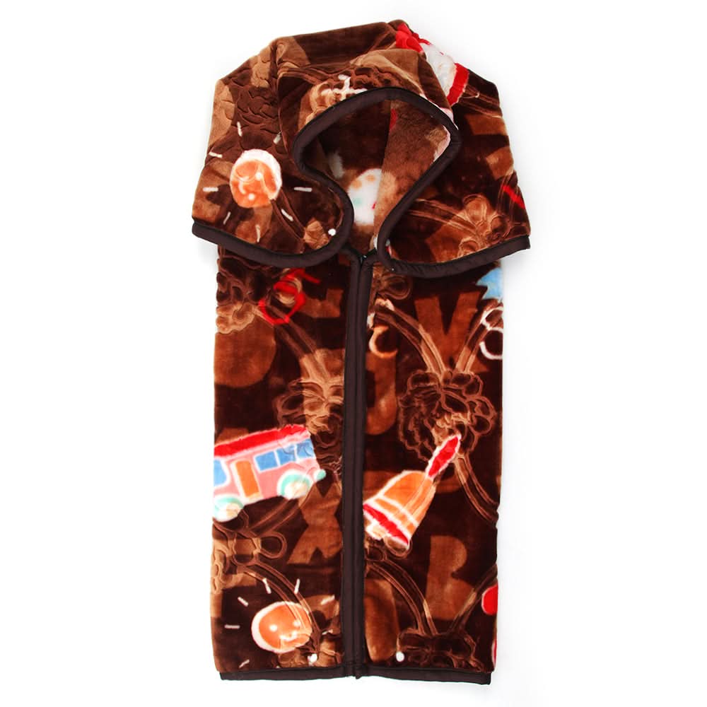 Baby Zipper Blanket - Brown, Kids Blanket, Chase Value, Chase Value