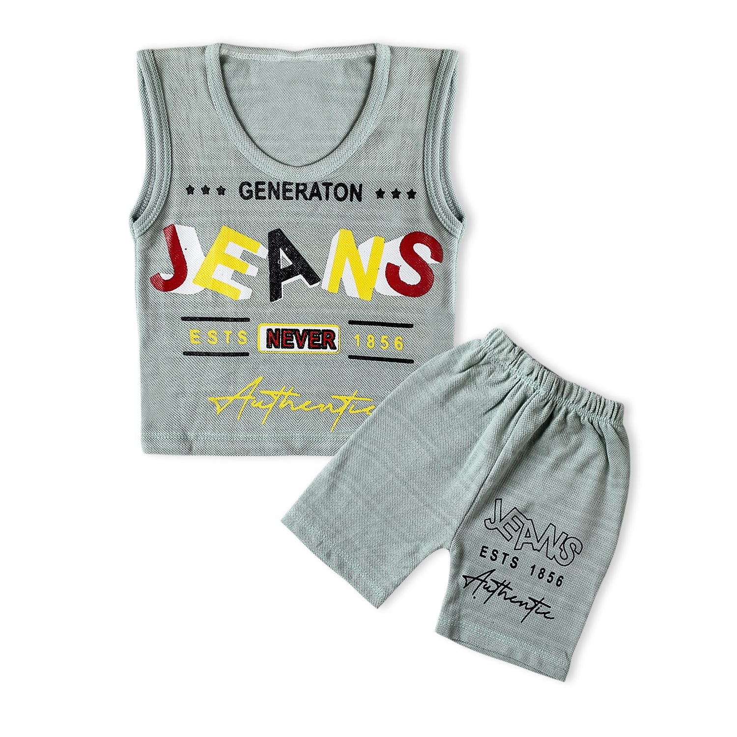 Newborn Boys Sando Suits - Sea Green, Newborn Boys Sets & Suits, Chase Value, Chase Value