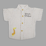 Newborn Boy Casual Half Sleeves Shirt - Stripe Blue, Newborn Boys Shirts & T-Shirts, Chase Value, Chase Value