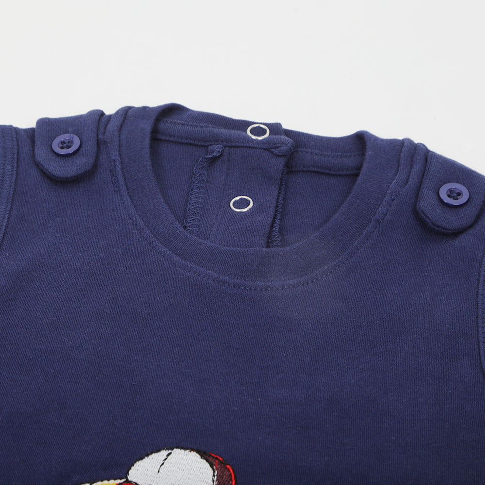 Eminent Newborn Boys Half Sleeves Romper - Navy Blue, Newborn Boys Rompers, Eminent, Chase Value