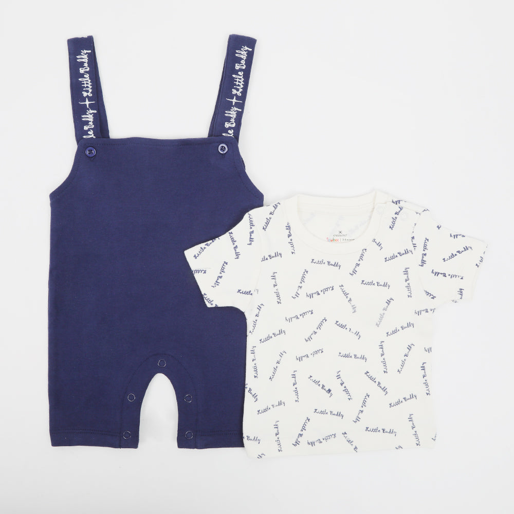 Eminent Newborn Boys Half Sleeves Romper - Navy Blue, Newborn Boys Rompers, Eminent, Chase Value