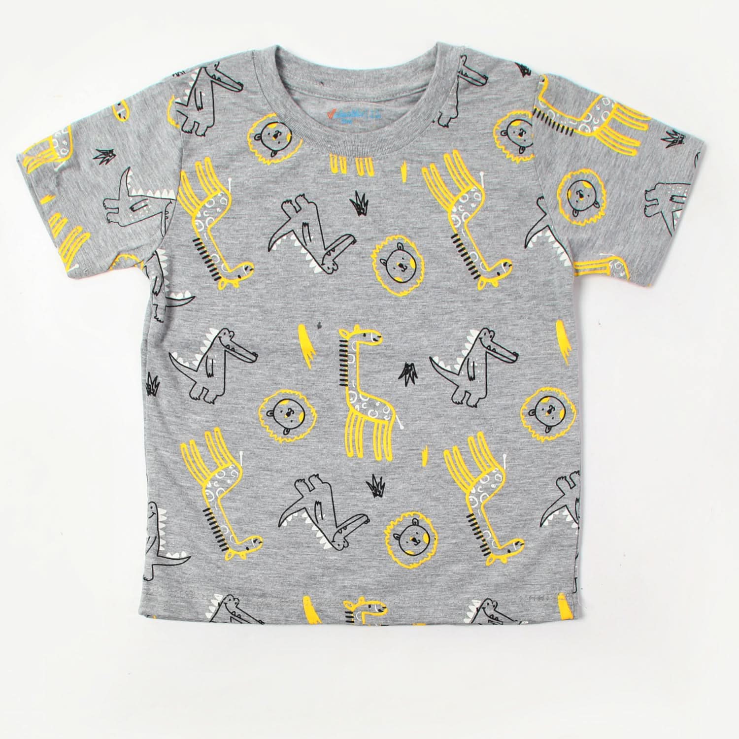 Boys Printed Half Sleeves T-Shirt - Grey, Boys T-Shirts, Chase Value, Chase Value