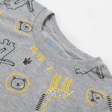 Boys Printed Half Sleeves T-Shirt - Grey, Boys T-Shirts, Chase Value, Chase Value