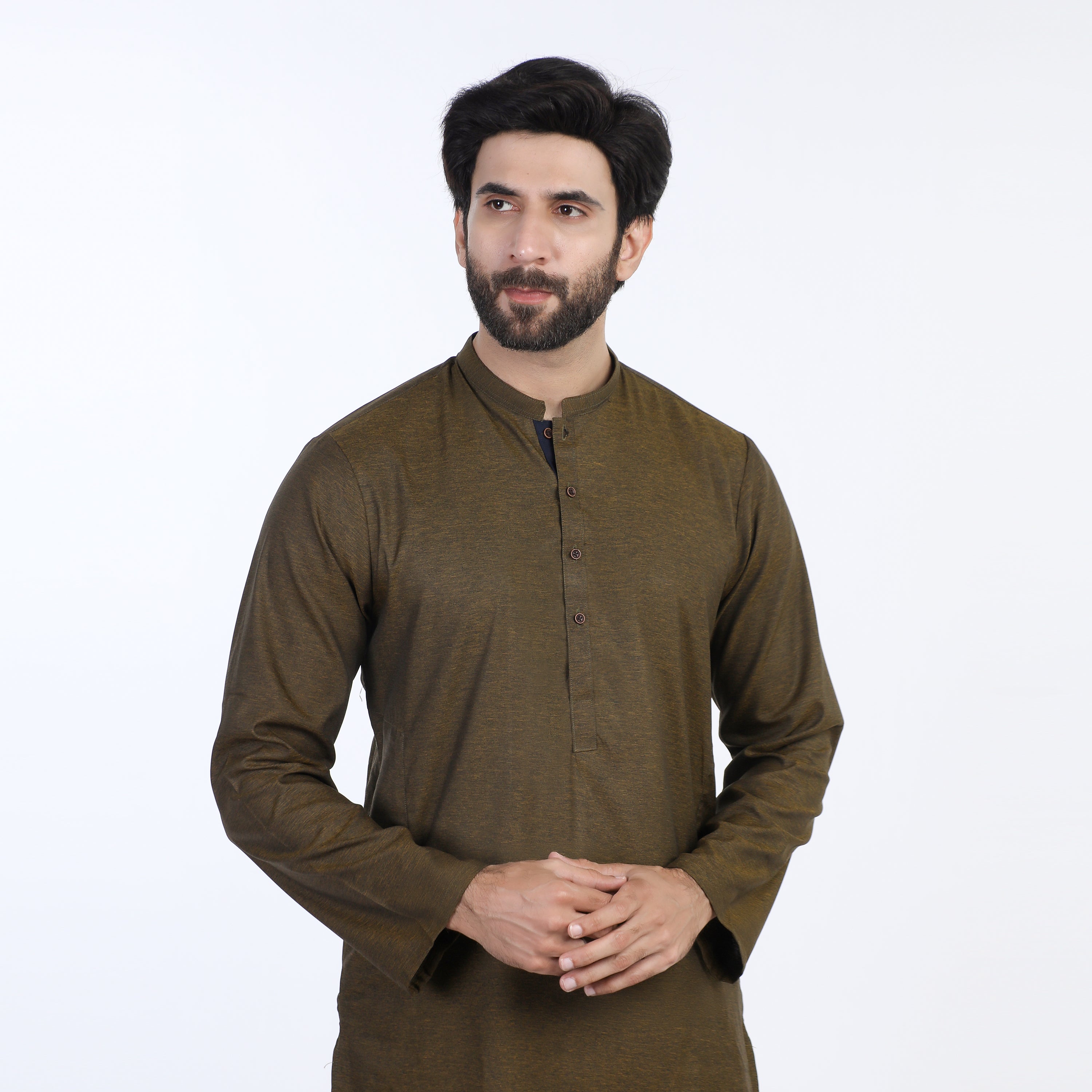 Men's Slim Fit Kurta - Tobacco, Men's Kurtas, Chase Value, Chase Value