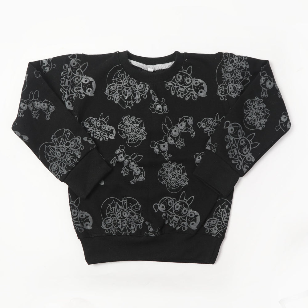 Girls Full Sleeves Sweat Shirt - Black, Girls Hoodies & Sweat Shirts, Chase Value, Chase Value