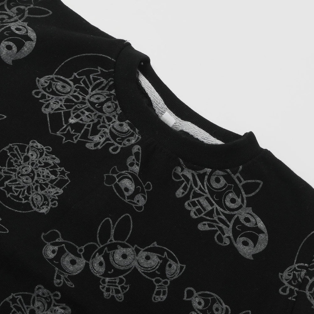 Girls Full Sleeves Sweat Shirt - Black, Girls Hoodies & Sweat Shirts, Chase Value, Chase Value