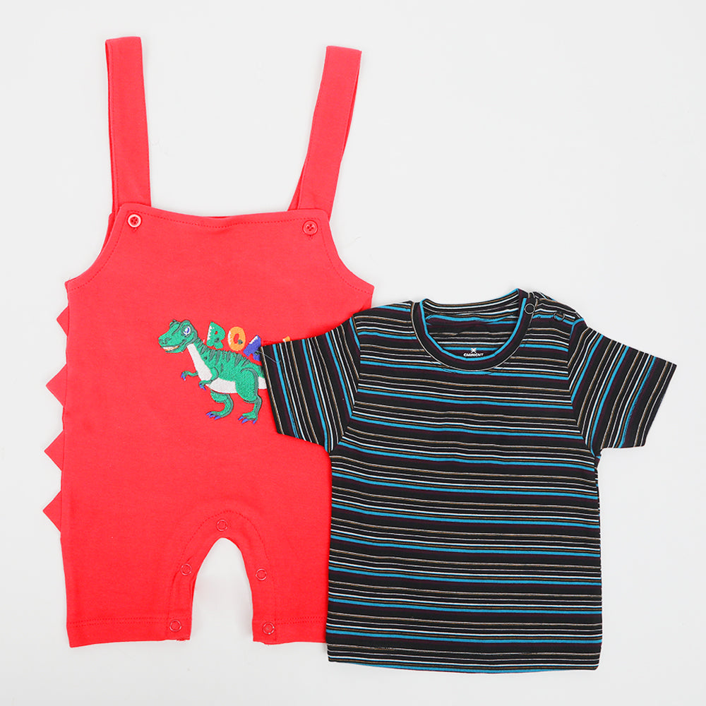 Eminent Newborn Boys Half Sleeves Romper - Red, Newborn Boys Rompers, Eminent, Chase Value