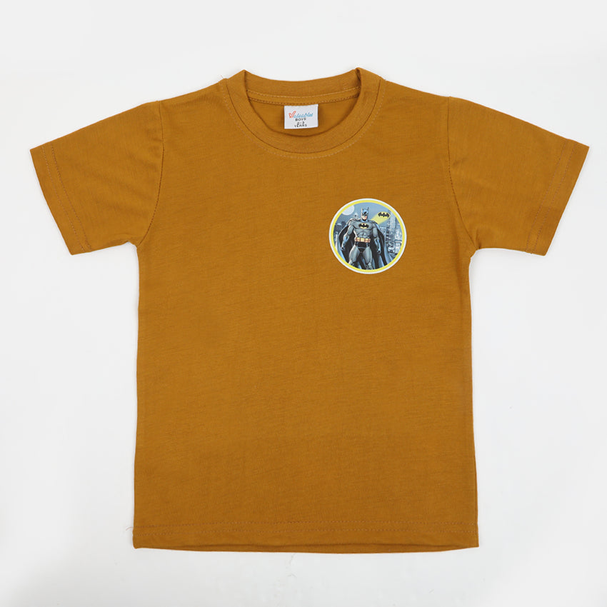 Boys Half Sleeves T-Shirt - Mustard