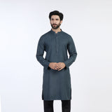 Men's Slim Fit Plain Kurta - Teal, Men's Kurtas, Chase Value, Chase Value