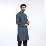 Men's Slim Fit Plain Kurta - Teal, Men's Kurtas, Chase Value, Chase Value