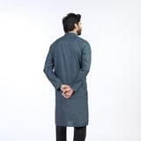 Men's Slim Fit Plain Kurta - Teal, Men's Kurtas, Chase Value, Chase Value