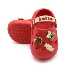 Girls Clogs Sandal - Red