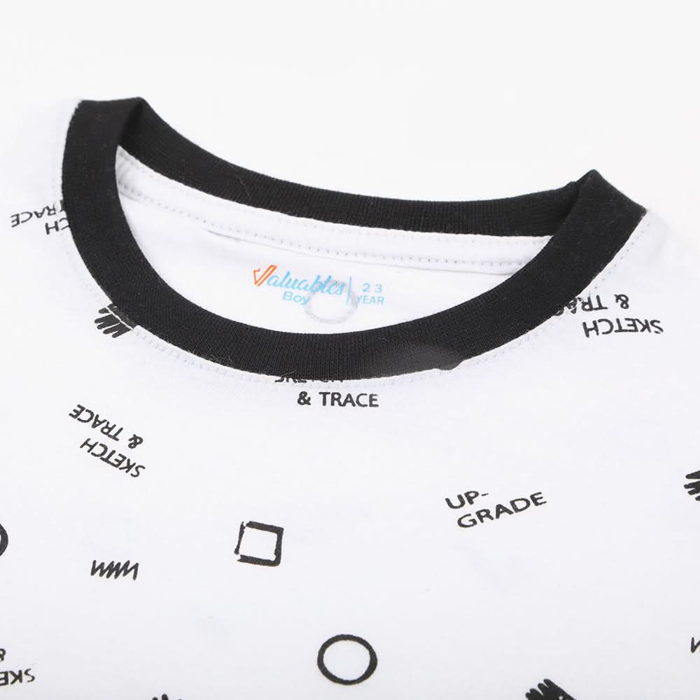 Boys Printed Half Sleeves T-Shirt - White, Boys T-Shirts, Chase Value, Chase Value