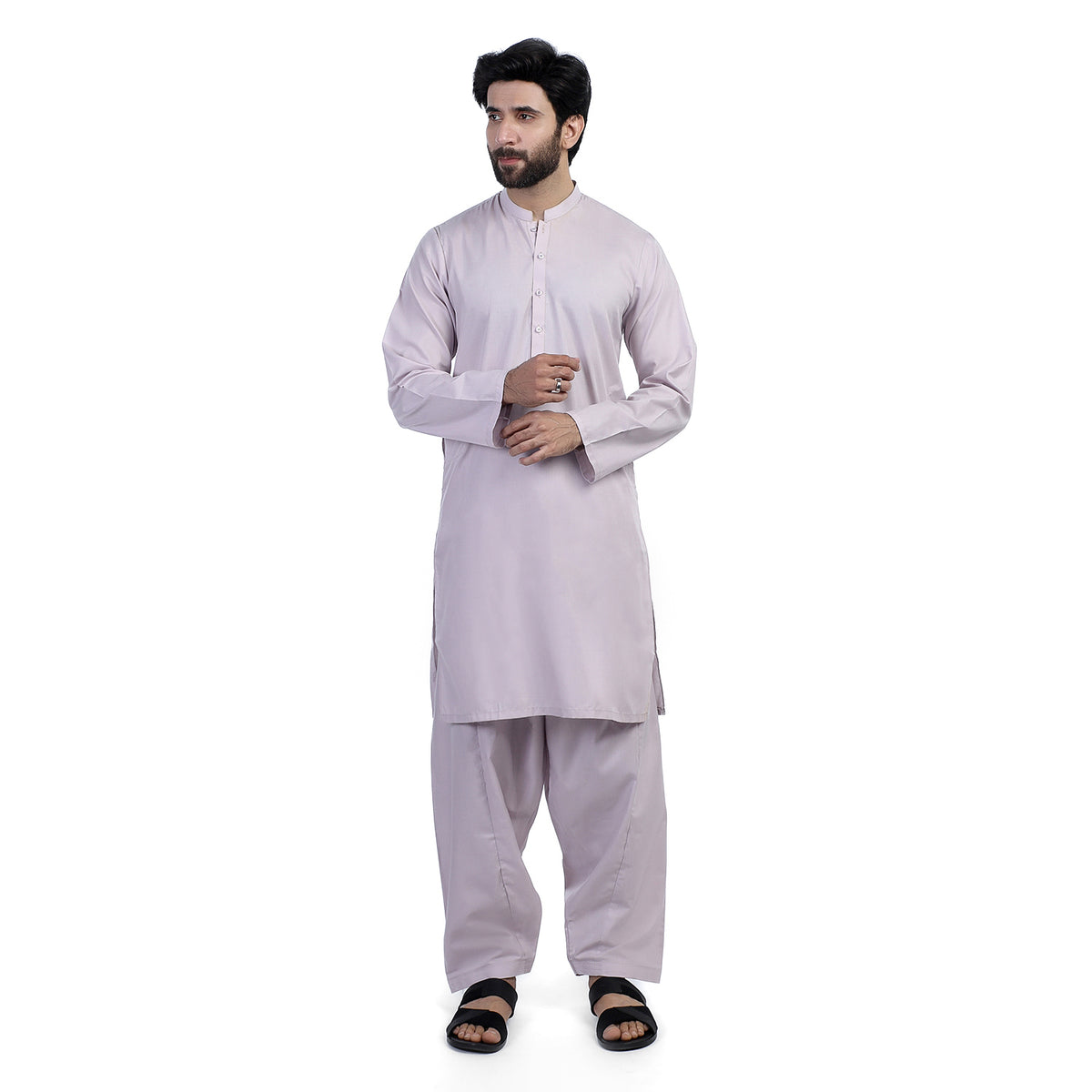 Men's Slim Fit Kurta Shalwar - Fawn, Men's Shalwar Kameez, Chase Value, Chase Value