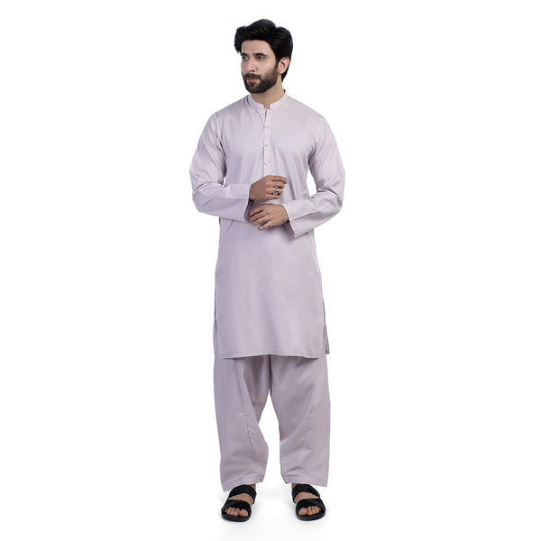 Men's Slim Fit Kurta Shalwar - Fawn