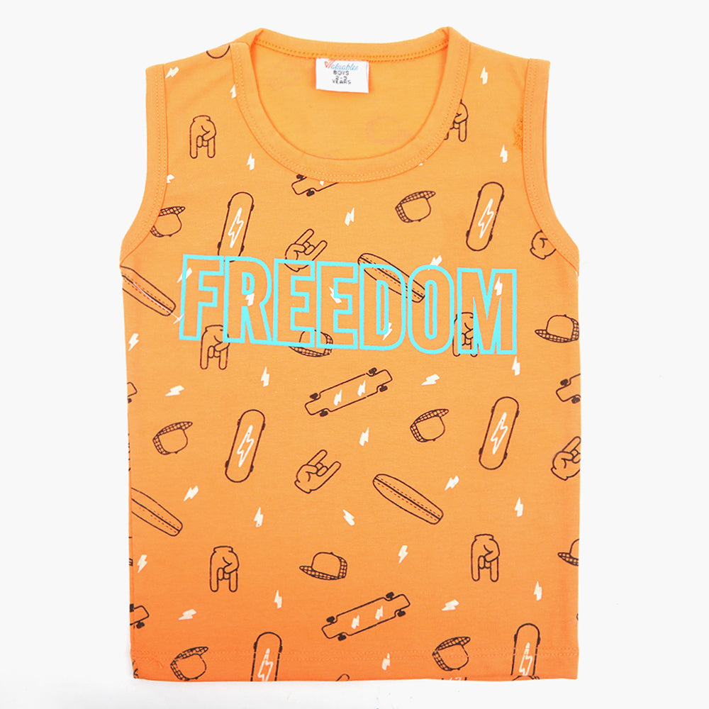 Boys Sando T-Shirt - Orange, Boys Sando, Chase Value, Chase Value