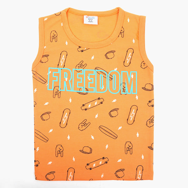 Boys Sando T-Shirt - Orange