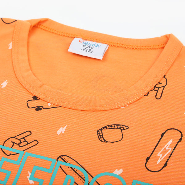 Boys Sando T-Shirt - Orange