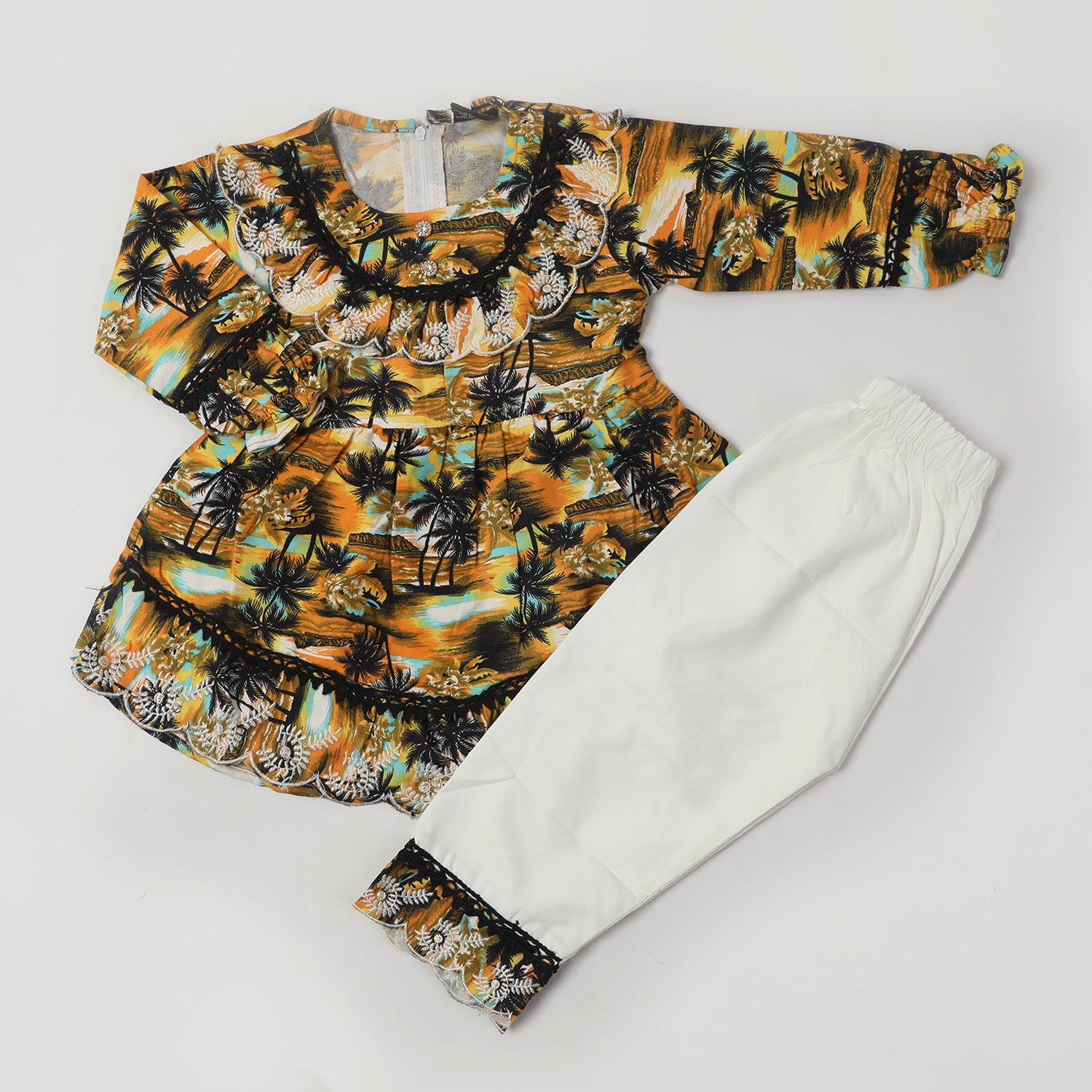 Girls Embroidered Shalwar Suit - Multi Color, Girls Shalwar Kameez, Chase Value, Chase Value