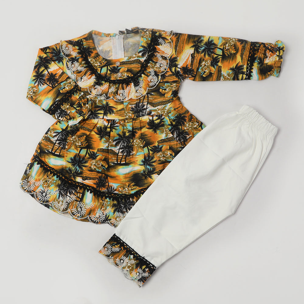 Girls Embroidered Shalwar Suit - Multi Color, Girls Shalwar Kameez, Chase Value, Chase Value