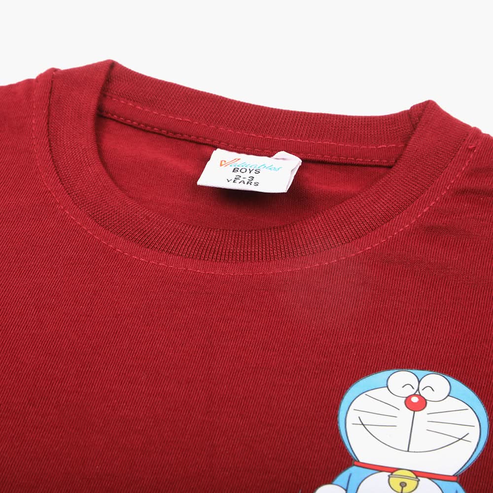 Boys Half Sleeves T-Shirt - Maroon, Boys T-Shirts, Chase Value, Chase Value