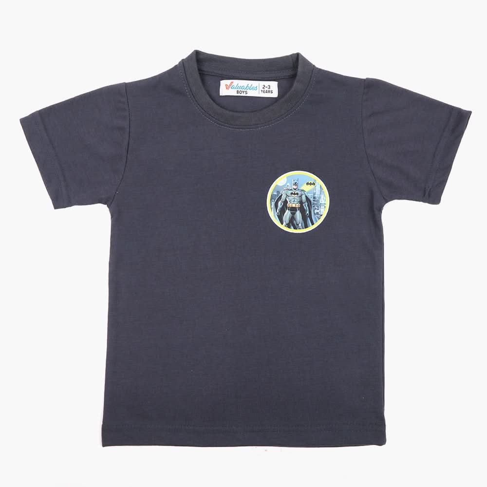 Boys Half Sleeves T-Shirt - Dark Grey, Boys T-Shirts, Chase Value, Chase Value