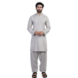 Men's Slim Fit Kurta Shalwar Suit - Grey, Men's Shalwar Kameez, Chase Value, Chase Value