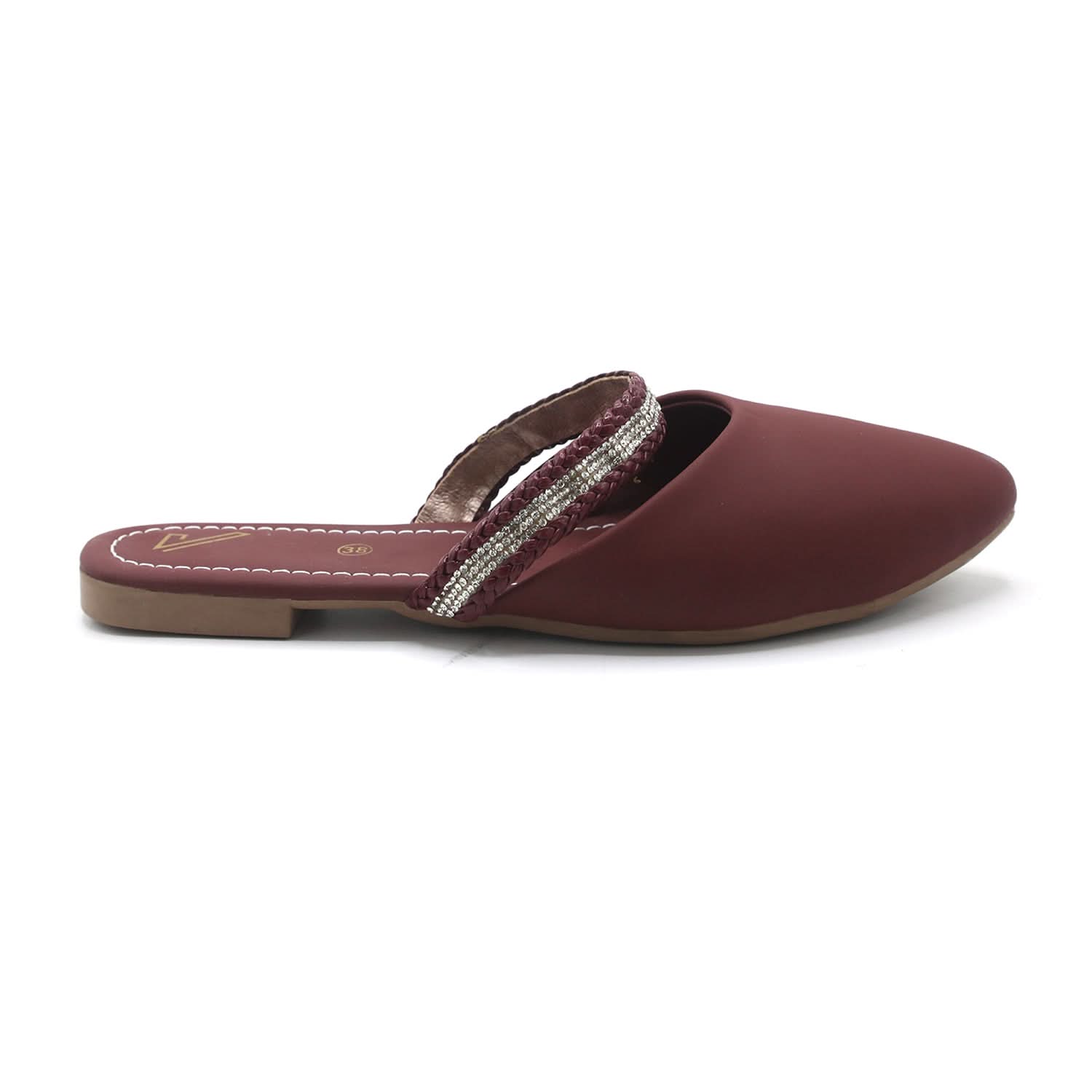 Valuable Women's Backless Pump - Maroon, Women Backless Pumps, Chase Value, Chase Value