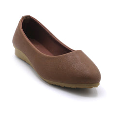 Girls Pump - Brown