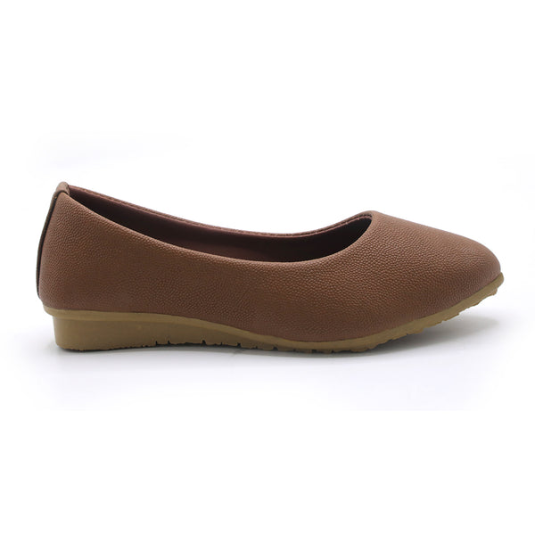 Girls Pump - Brown