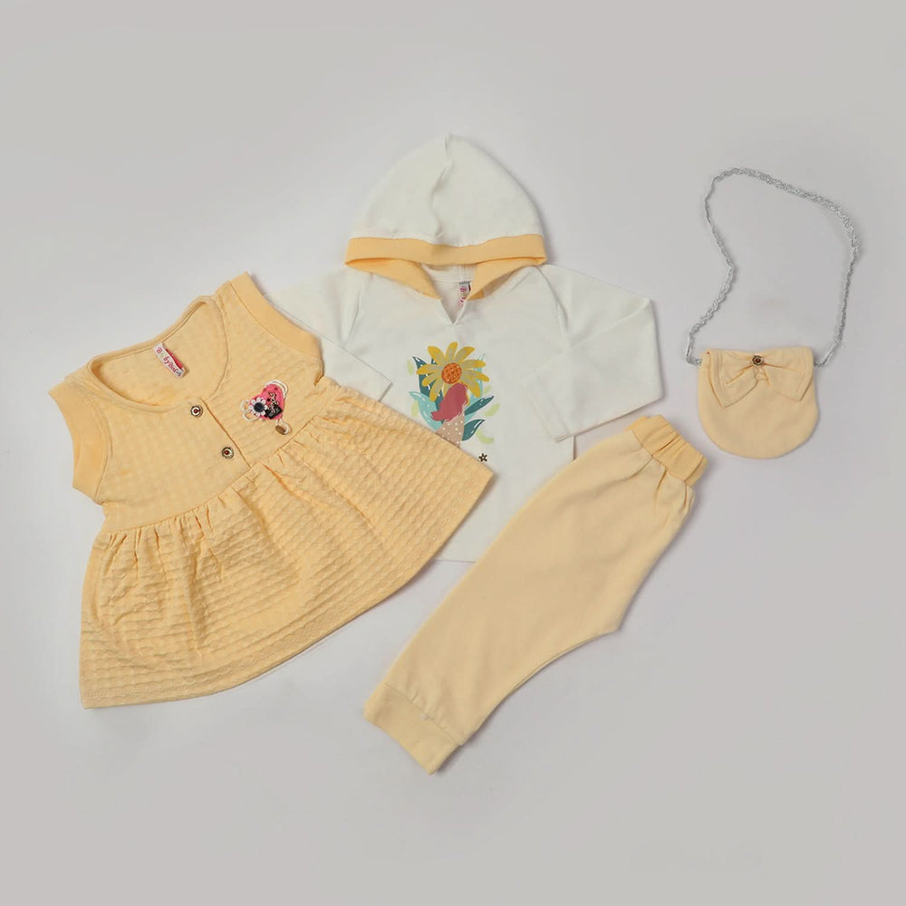 Girls Full Sleeves Tight Suit - Yellow, Girls Suits, Chase Value, Chase Value
