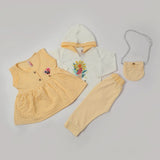 Girls Full Sleeves Tight Suit - Yellow, Girls Suits, Chase Value, Chase Value