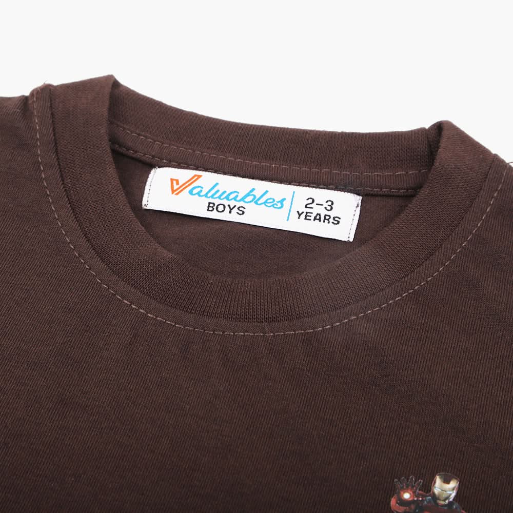 Boys Half Sleeves T-Shirt - Dark Brown, Boys T-Shirts, Chase Value, Chase Value