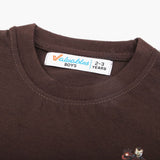 Boys Half Sleeves T-Shirt - Dark Brown, Boys T-Shirts, Chase Value, Chase Value