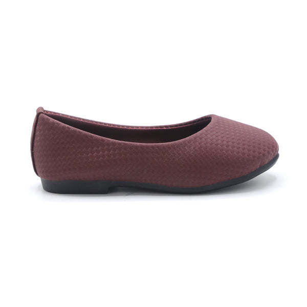 Girls Pump - Maroon