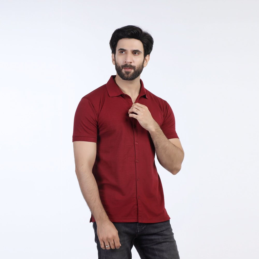 Eminent Men's Half Sleeves Sherwani Collar Front Open T-Shirt - Beige, Men's T-Shirts & Polos, Eminent, Chase Value