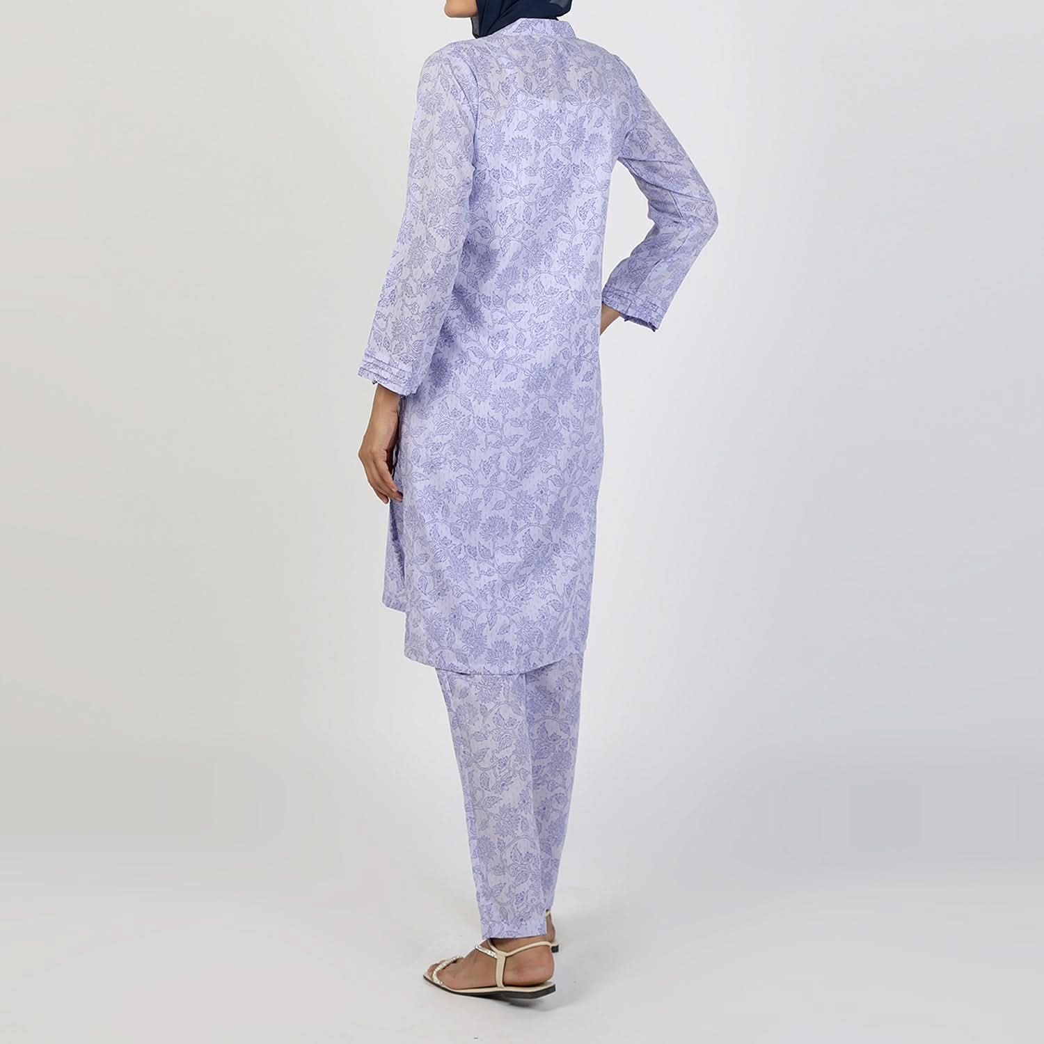 Women's Printed Stitched 3 PCS Suit - Lilac, Women Shalwar Suits, Chase Value, Chase Value